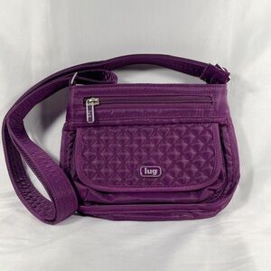 lug Purple Quilted Crossbody Bag